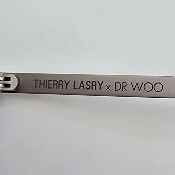 Thierry Lasry x Dr Woo 101 Black Matte Grey Frame Grey Lens Aviator Sunglasses main image 8